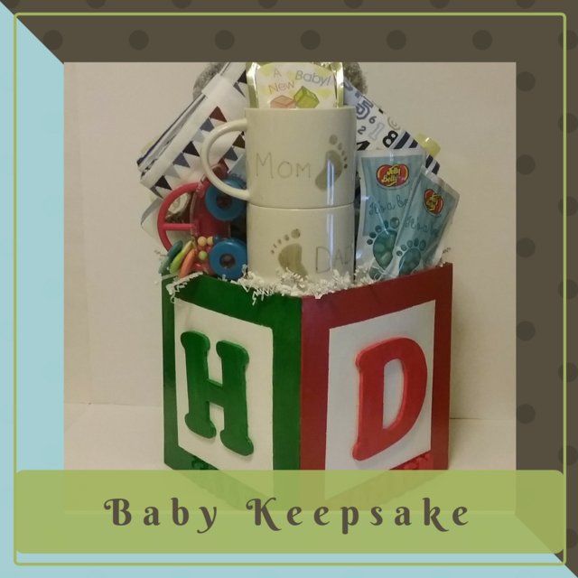 Have you ever thought about what you can keep baby keepsake items in? 

We custom design keepsake boxes with the baby initials and names spelled out.  

 How cute is that?

 #momtobeagain #babygift #babyfever #newbaby #momtobe #babyshower #giftbasketideas