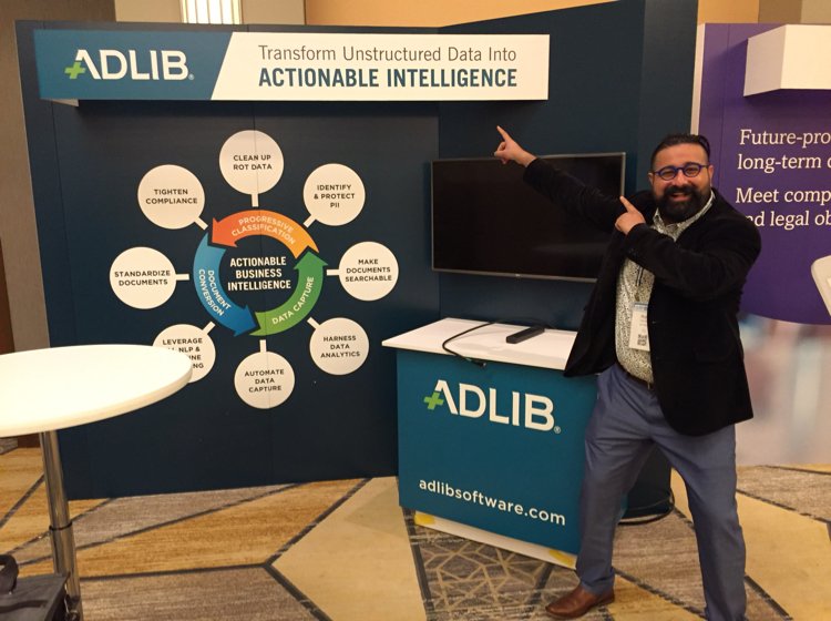 The solutions lounge is now open at #AIIM18! Come say hello to the Team! #AI #MachineLearning #IIM <a href="/RupinM/">Rupin Mago</a> <a href="/ToreyHunt/">Torey</a> <a href="/csatir/">Cengiz Satir</a> and Devon Hayes