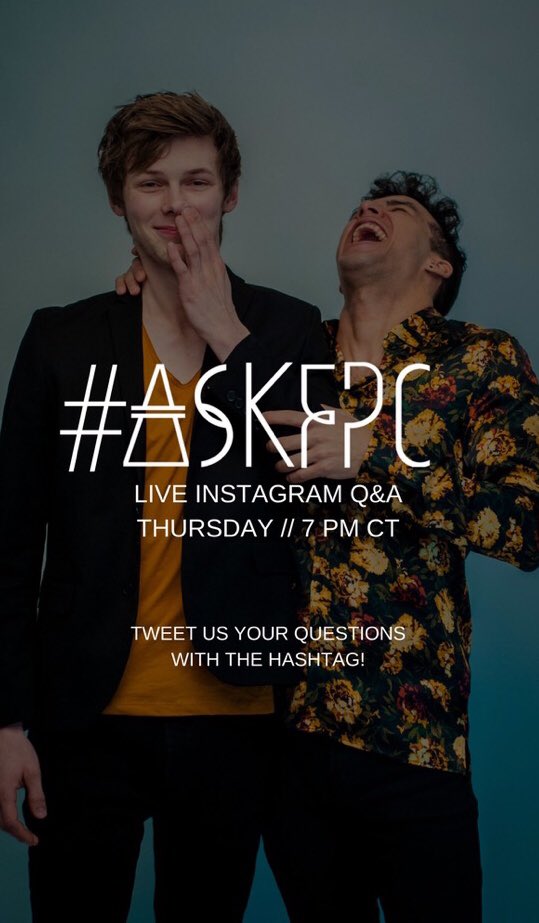 fridaypilots's tweet photo. #ASKFPC INSTAGRAM LIVE Q&A IS TOMORROW AT 7 PM CT! Send in all your weird and wacky questions now using the hashtag! https://t.co/G7BzavFYRF