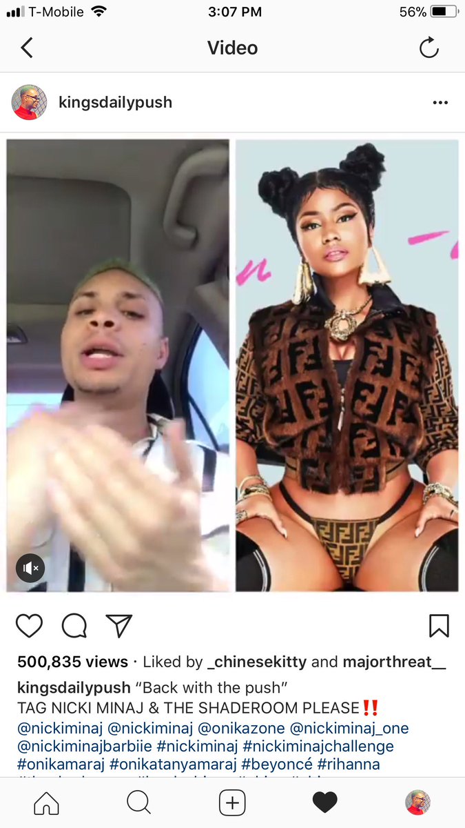 kingdailypush's tweet photo. @NICKIMINAJ @NICKIMINAJ @NICKIMINAJ @NICKIMINAJ @NICKIMINAJ please check out my VIDEO ON MY INSTAGRAM PAGE OVER 500,000 views please ❤️ https://t.co/FYEF9bglZp