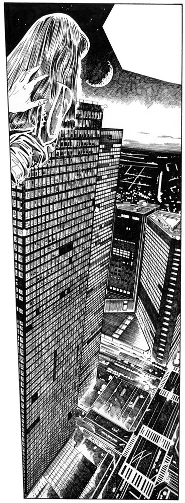 最近、写真から数分で漫画の背景画風に処理できるアプリケーションがあることを知った。西新宿高層ビル街などもあっという間に「手書き風」に再現できるという。自分は今でもロケハンした写真をトレスではなく、自分の脳を経由してひたすら丸ペンで半日掛けて描く。気が遠くなる作業をひたすらに。 
