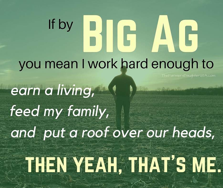 Do I speak for #BigAg? I speak for #FamilyFarmers