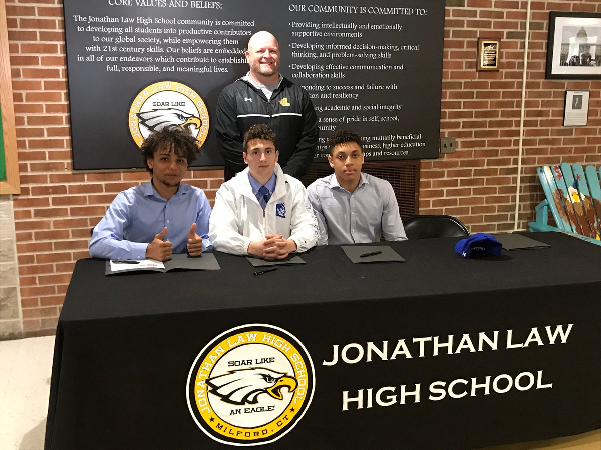 JLHSAthletics's tweet photo. Big day for LAW NATION as four student-athletes sign their letters of intent. Congrats to Jordan Beck, Matt Marino, Jack Pincus-Coyle and Alex Pratcher. Congrats also go out to the families and coaches.  Thank you to Coach Beler for organizing.  More details to follow... https://t.co/y87viXJJ6e