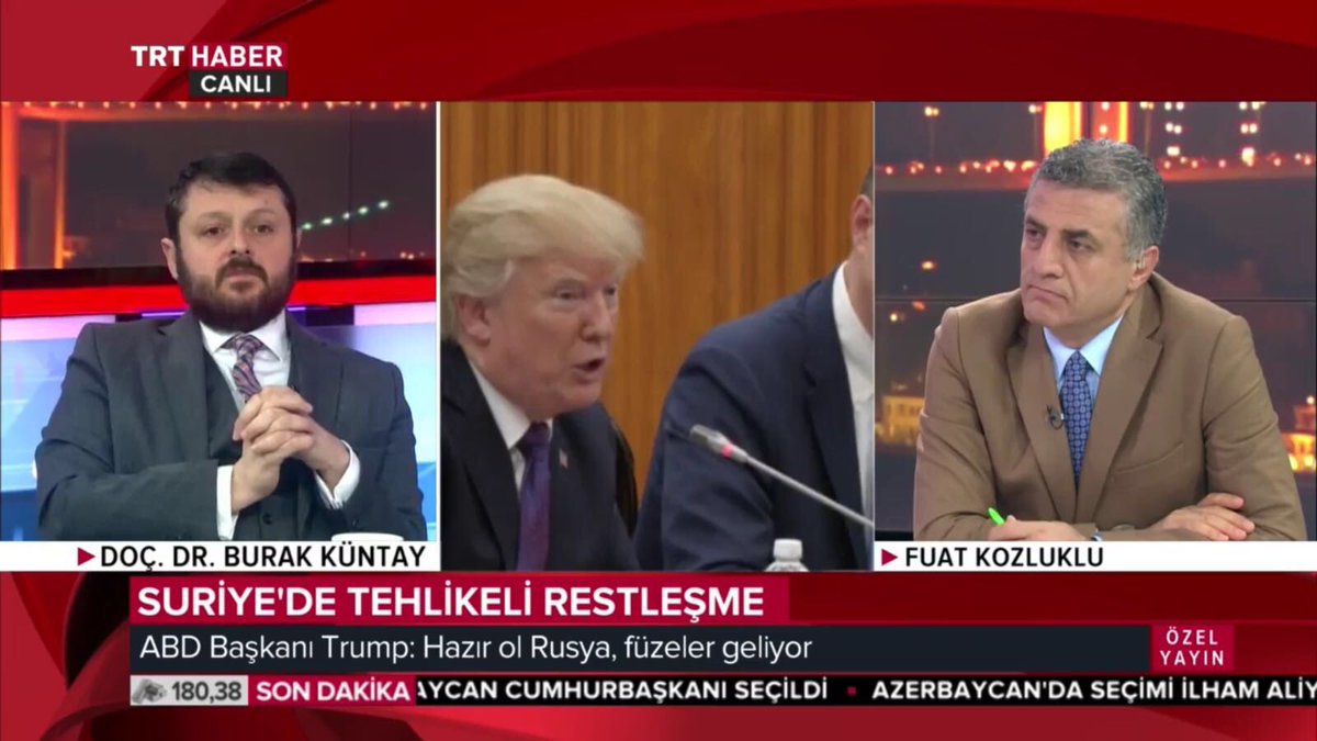 <a href="/bahcesehiramers/">American Studies</a> Başkanı Burak Küntay (<a href="/burakkuntay/">Burak Kuntay</a>)’ın konuk olduğu Fuat Kozluklu (<a href="/kozluklufuat/">Fuat Kozluklu</a>) moderatörlüğündeki  <a href="/trthaber/">TRT HABER</a> Gece Bakışı Özel’ programını canlı izlemek için; <a href="/trthabercanli/">TRT Haber Canlı</a>