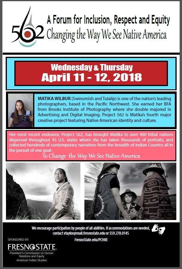 FresnoStateCCGC's tweet photo. Come out and support our President's Forum for Inclusion, Respect and Equity tonight at 5:30 p.m. at Fresno State's Table Mountie Reading Room. Tonight's event is our community keynote kickoff: Changing the Way We See Native America featuring a keynote presentation. https://t.co/0ruUw6R7mY
