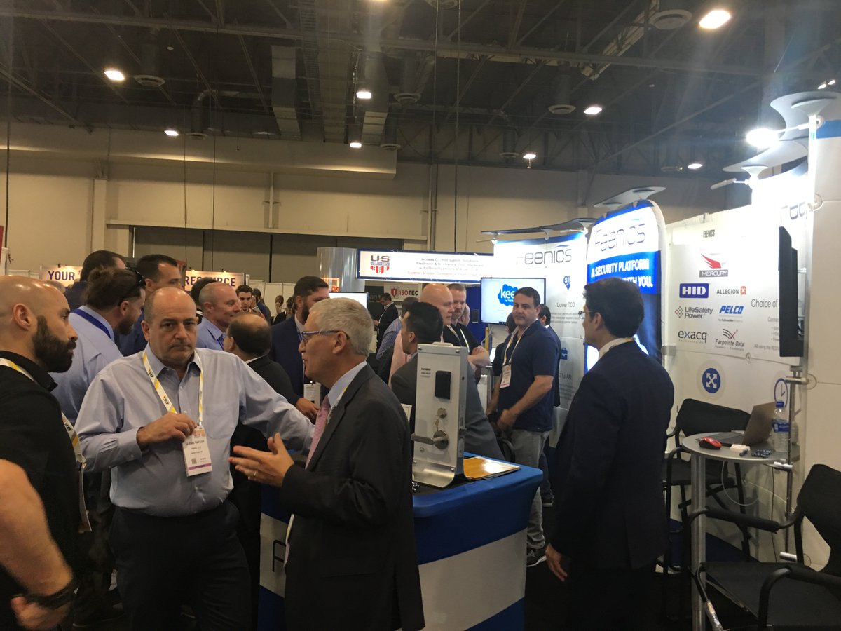 FeenicsByACRE's tweet image. Lot&apos;s of traffic at booth 24131!  Come see what all the hype is about! #ISCWest18 #Security #AcessControl #CloudComputing