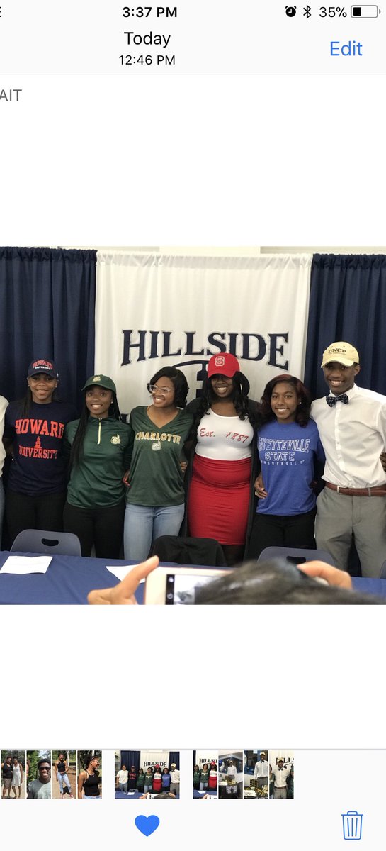 Hillside High School Signing Day @NCRunners @Track_Buzz @Charlotte49erTF @HUTrackandField @UNCP_TrackXC @Wolfpack_TF @uncfsu