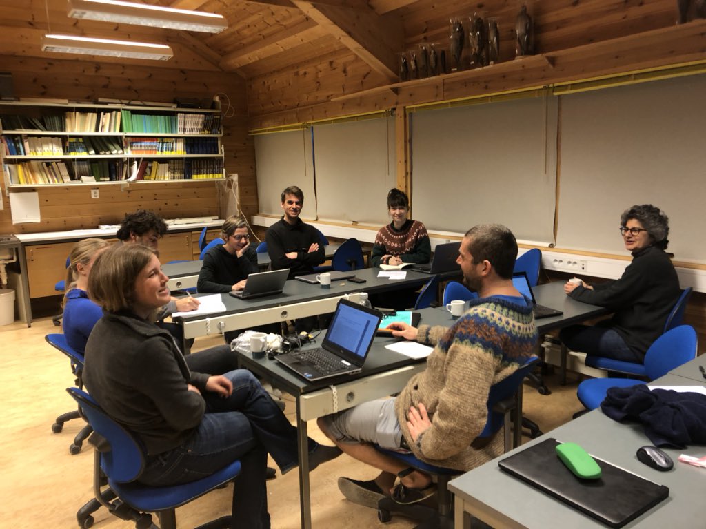 VVandvik's tweet photo. In #Norwegian, ‘research’ is spelled ‘forsking’. That’s right, ‘forSKIng’. Coincidence? At the #SeedClim @funcab_uib project #writing retreat, we don’t think so! #nynorsk https://t.co/LBeUDv1Kw2