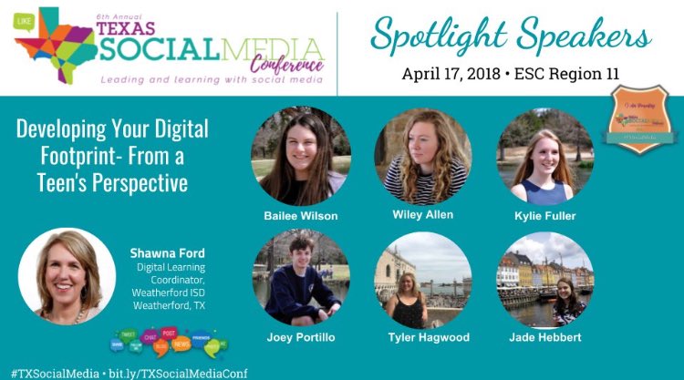 Want to know more about the power of your digital footprint? Come check out our panel presentation on Tuesday, April 17th @ 11:00am at Region 11, <a href="/texasteensteach/">Texas Teens Teach</a> will be joining so you definitely don’t want to miss out!