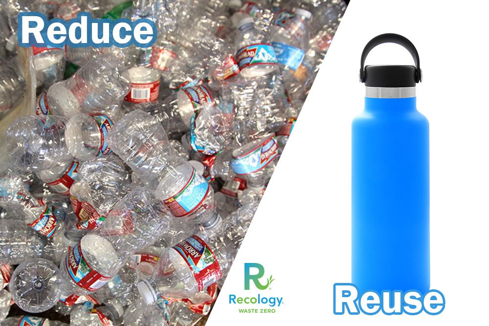Why should you #DitchTheDisposable? We toss out ~300 plastic bottles of water/person/year! How does this affect your wallet? $450/year. The cost of a quality reusable water bottle is $20 #reduce #zerowaste #earthmonth2018