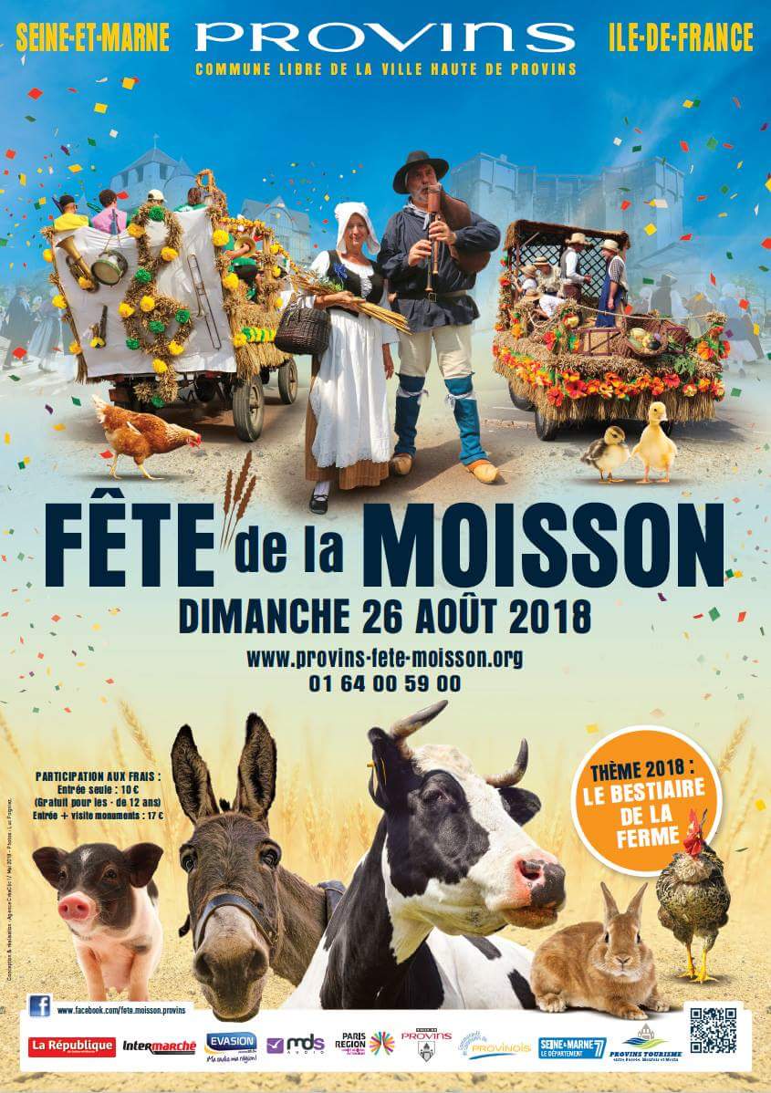 L'affiche 2018 de la #Fête de la #Moisson de #Provins :-)
A partager sans modération :-)