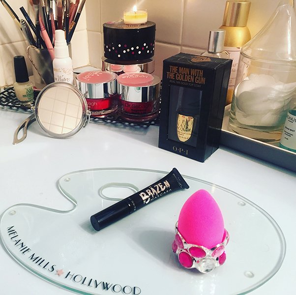 Creating a sacred beauty space and a friend found a discontinued #beautyblender blingring for me  :)  Loving the idea of my new creation! Do u have a "Sacred Beauty Space"?