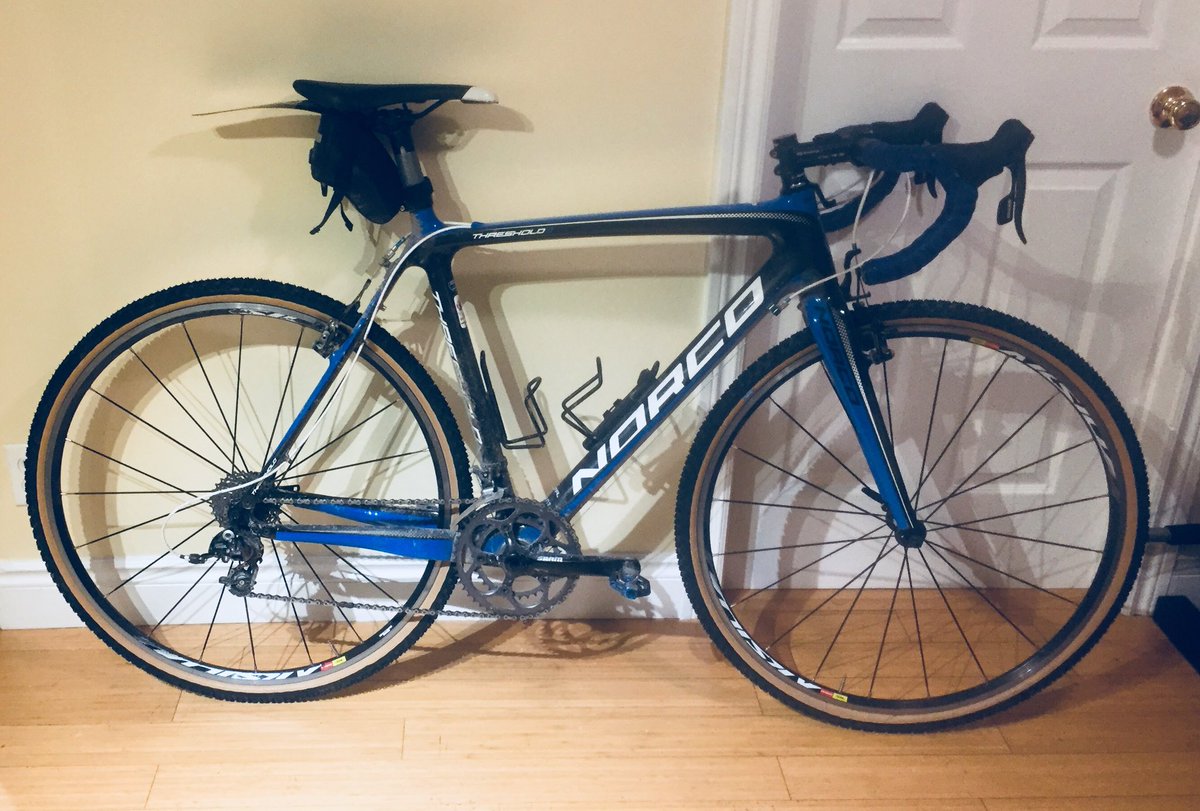 mjbeyak's tweet photo. Considering spring so far, I’m betting on mud for the race. Got new rubber on the cx/ gravel rig. Watch out @Paris2Ancaster #compasscycle tires https://t.co/ezQYmsNlkG