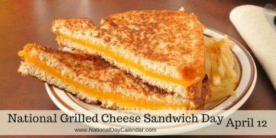 NationalDayCal's tweet photo. April 12, 2018 – NATIONAL GRILLED CHEESE SANDWICH DAY – NATIONAL COLORADO DAY – NATIONAL BIG WIND DAY – NATIONAL LICORICE DAY https://t.co/r4ZP1wmvGb https://t.co/hnJizXumNU