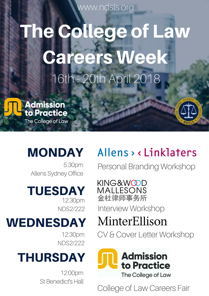 NDSLS's tweet image. The Careers team at the NDSLS have been working tirelessly in anticipation of our first ever College of Law Careers Week starting on Monday! 

We are so excited and look forward to all the insights that will be provided over the week.