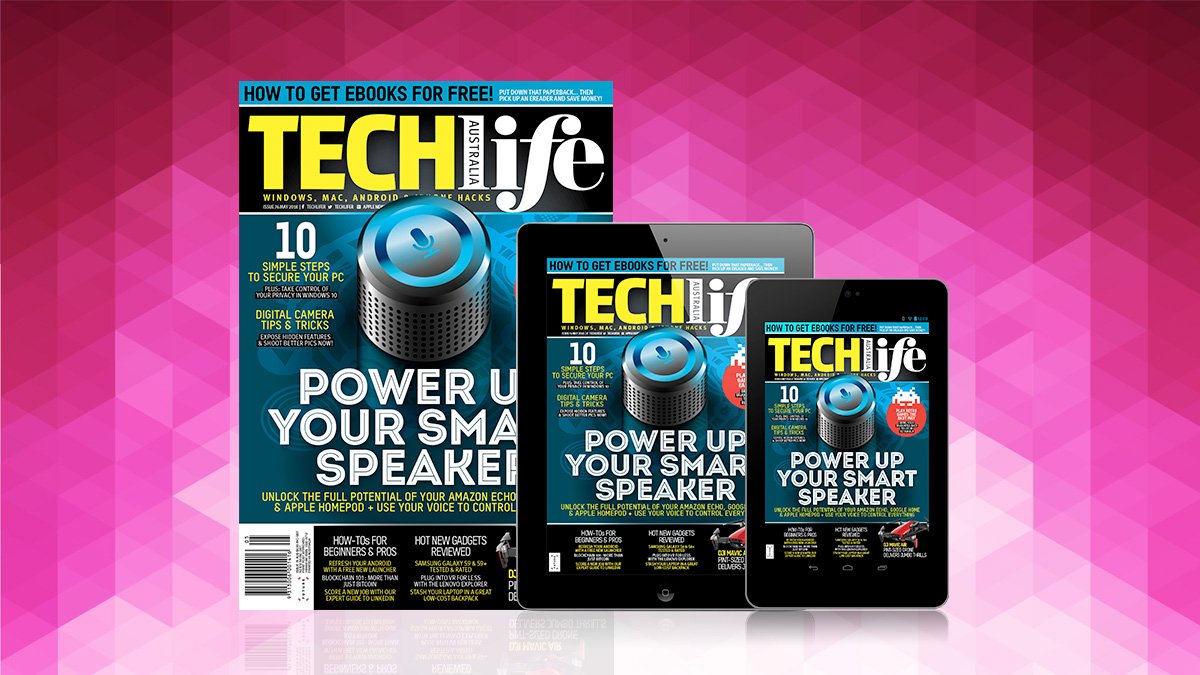 Techlifer's tweet image. Power up your smart speaker with the May issue of TechLife! Unlock the full potential of your lady-in-a-tube and use your voice to control everything! Plus, shoot better pics with our digital camera tips and tricks. And secure your PC with our simple step-by-step guide.