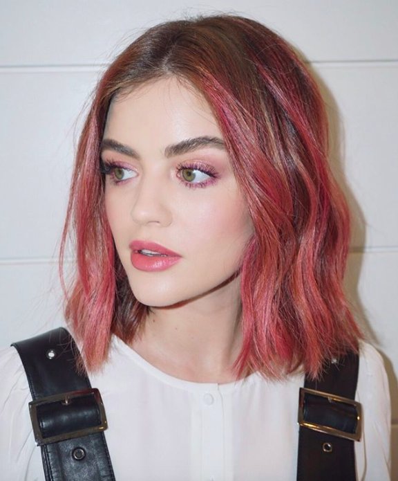 lucyhale's tweet photo. Pink you very much 🌸 @Kristin_Ess used her Rose Gold Temporary Tint (available @Target ) https://t.co/z7zrQuU2ns