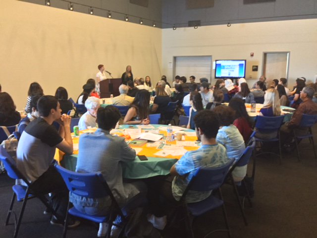 It's a full house at Finding, Shaping, and Telling your Story at Irvine Valley College! #nationallibraryweek #ilovemylibrary #proudtobeivc #library #ivclibrary @CaliforniaCenterfortheBook