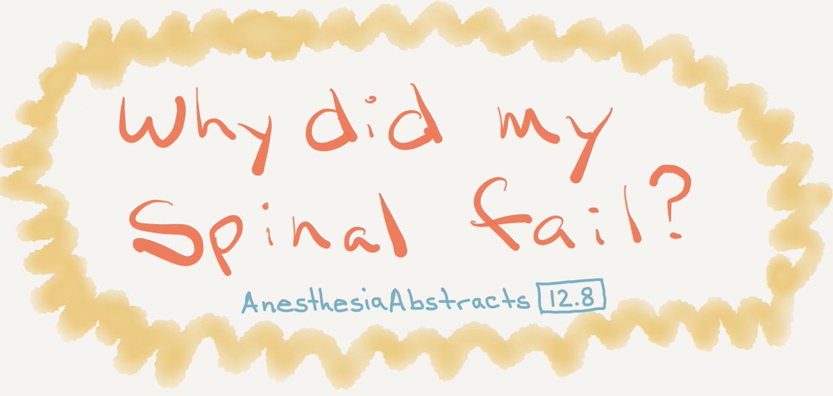 Anesthesia_Guy's tweet photo. Why did my spinal anesthetic fail? Can I "save" it? The answer is in Anesthesia Abstracts issue 12.8; https://t.co/b628FjOGI4
Read quick and free; Class A CE available for a modest fee. https://t.co/hRcwbGuXlO