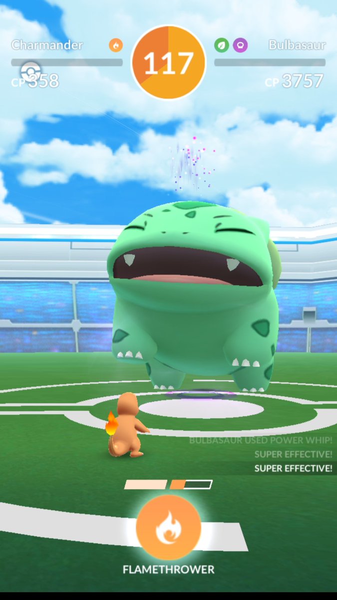 PokeNorge's tweet image. Bulbasaur #funraid with just recent fire  mons #pokemongo #kantoevent