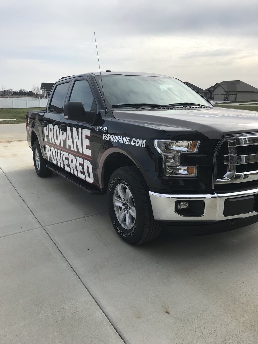 zbaugher's tweet photo. Got the #PropanePowered F150 shined up and ready for the #Autogas summit tomorrow in Milan, IL with #GoldStarFS #FSPropane https://t.co/1YsRbYN6Gr