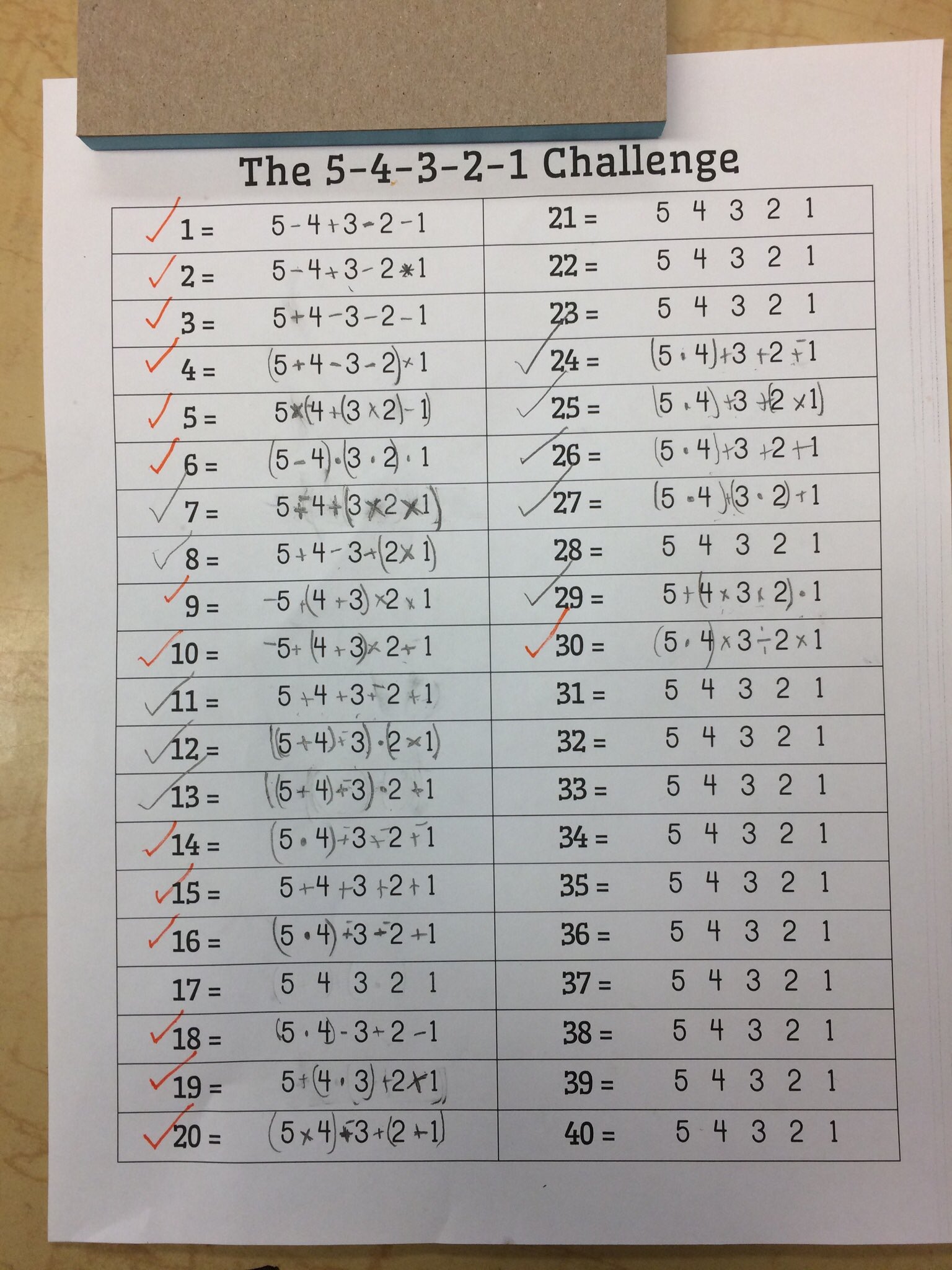 Secondary math on Twitter "Thanks mathequalslove for the 54321