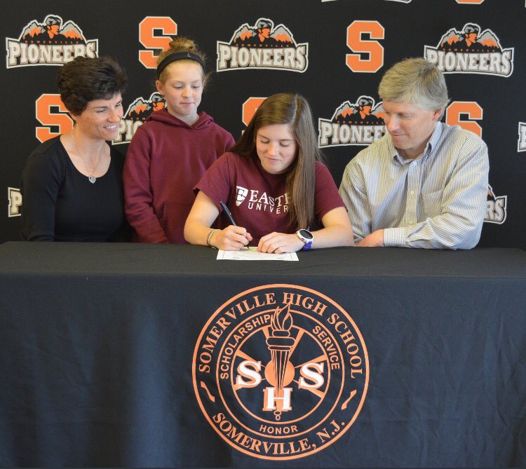 VilleXC's tweet photo. Congratulations to 3 sport superstar Kate Prothero for signing to run XC/TF at Eastern University! It has been an absolute honor to look at the back of your head these past 4 years. @kateprothero85 @EUEagles https://t.co/TnvSJTR6Qj