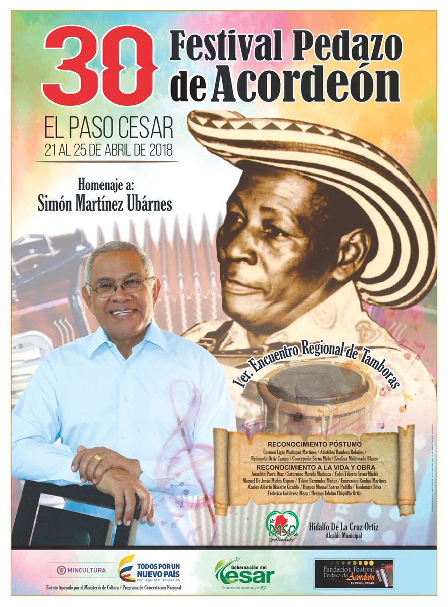 Conoce el afiche del Festival Pedazo de Acordeón @fpdacordeon