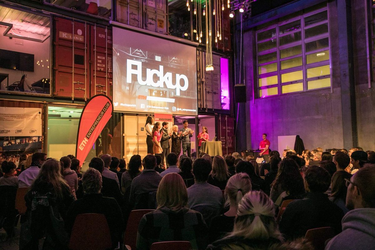 I’ll be interviewed tomorrow at 9 AM CET about my failed business endeavors on Zurich radio, livestream here for whoever is curious! Below the picture of the fuckup night last November, where I first publicly spoke about them in front of 500+ people. buff.ly/2GSsaLT