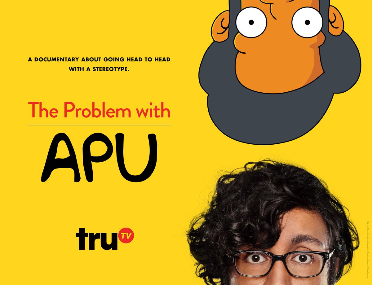 truTVPR's tweet photo. .@truTV will re-air its comedic documentary #TheProblemwithApu from @harikondabolu on Sunday, April 15 at 7p ET/PT. https://t.co/HCEA1WuuWr
