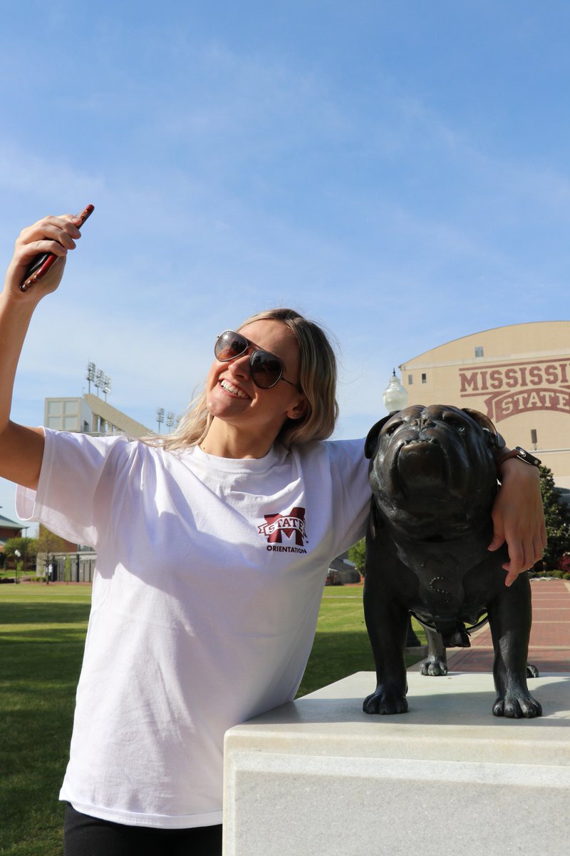 The best selfie is #bullyselfie. Get yours at Orientation! Sign up today at orientation.msstate.edu #BulldogBound