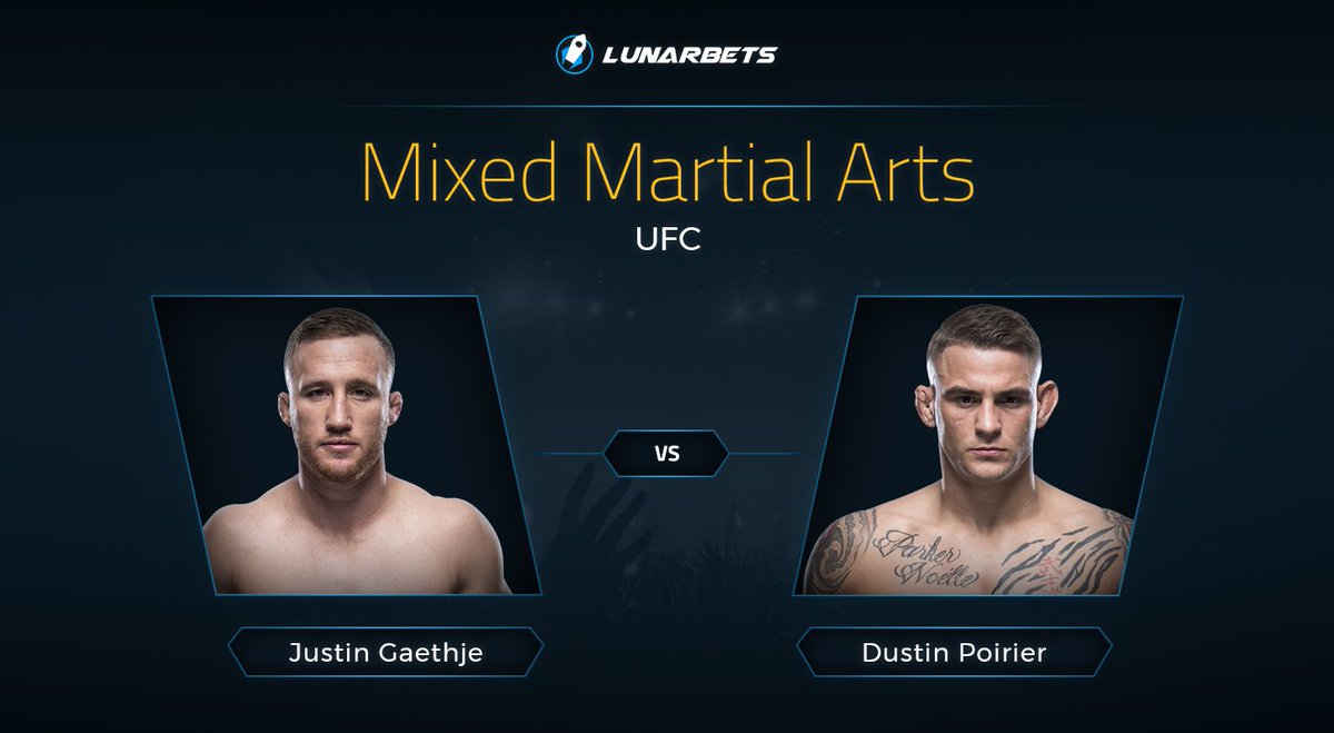 Lunarbets's tweet photo. #MMA #UFC

#JustinGaethje vs #DustinPoirier

#Sportsbetting #Bets #Odds BET NOW! https://t.co/X8MbDT7Fk1 https://t.co/LNbxmlBW0E