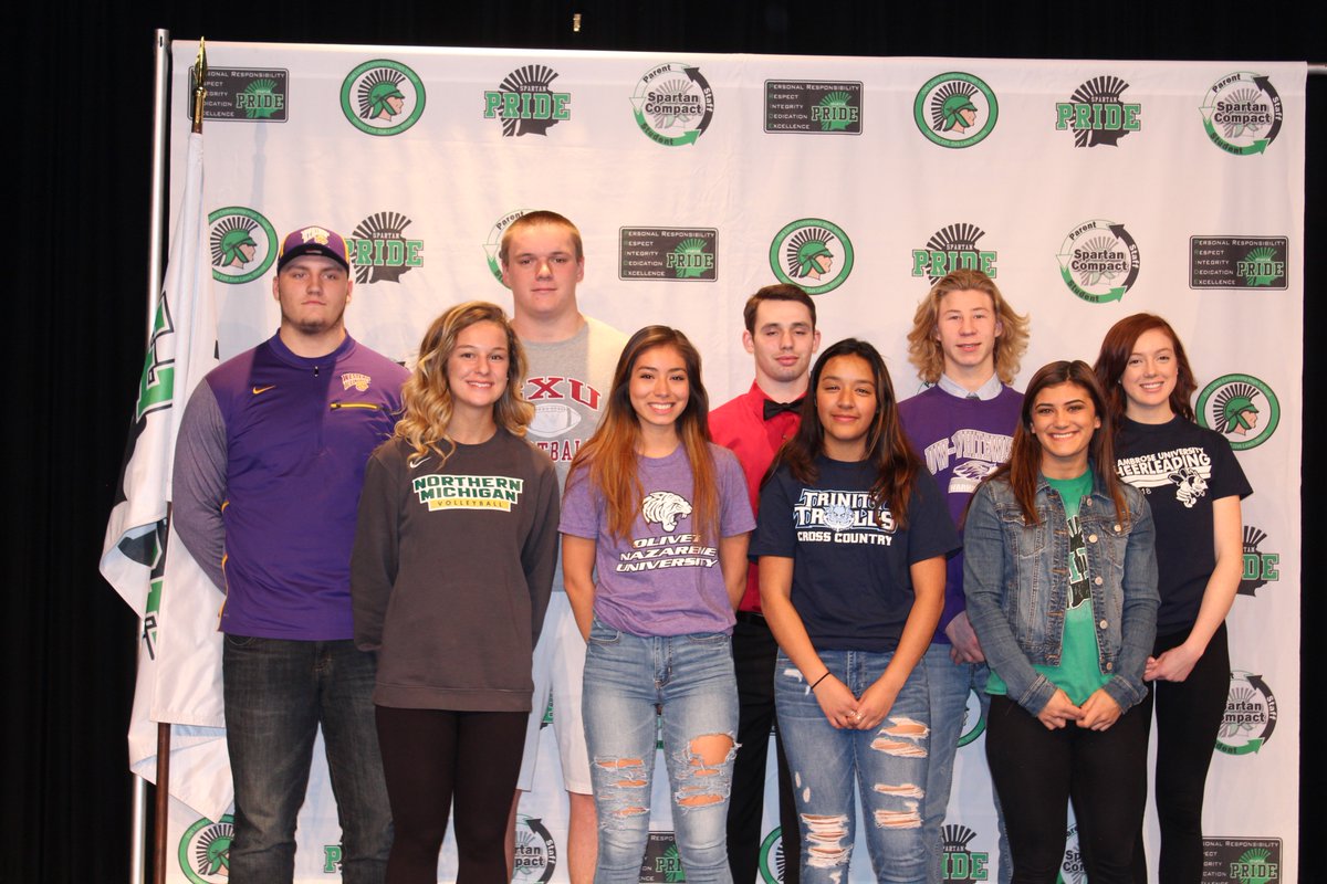 OLCHSAthletics's tweet photo. Congrats to our 2018-19 Senior College Athletes. Today was unofficial college signing day at OLCHS. 14 athletes from 9 different programs! https://t.co/0URrt9oh72