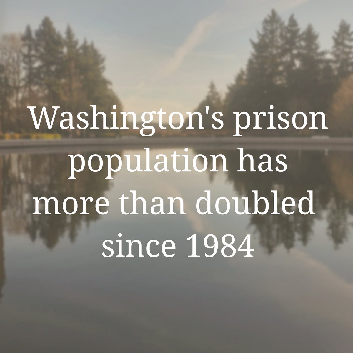 WA abolished the parole board in '84, meaning that incarcerated persons don't get to have their cases reviewed &amp; are not given a chance to advocate for their release. Since then, the WA prison pop has doubled*. #CJReform 
*source: Washington State Sentencing Guidelines Commission