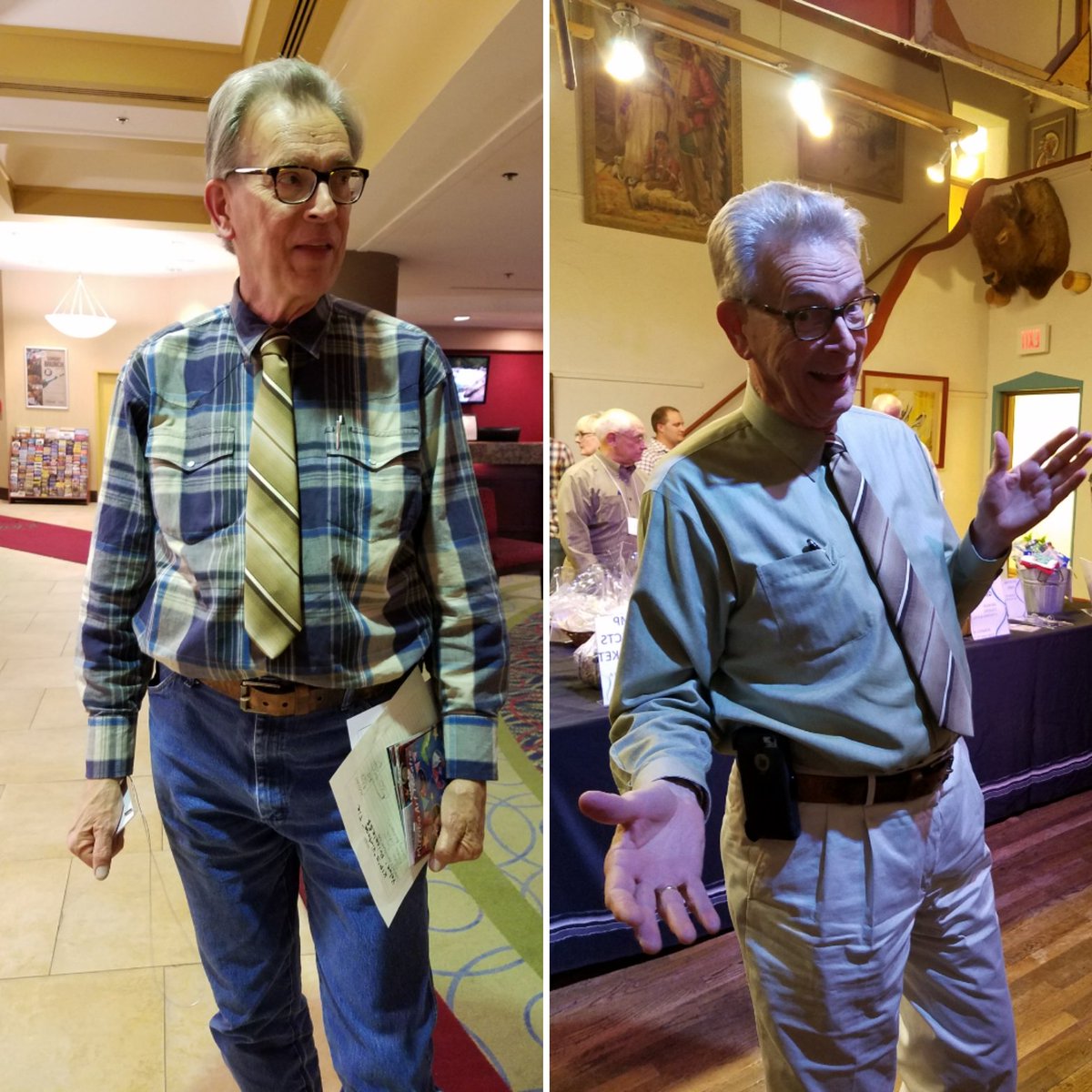 rscene92's tweet photo. It's reception time! Paul Fanning @Puebh2o plans to auction his tie AGAIN to support the #ARBWF scholarship fund! #cowater #ArkansasBasin #ArkansasRiver https://t.co/bEXl5nssRS