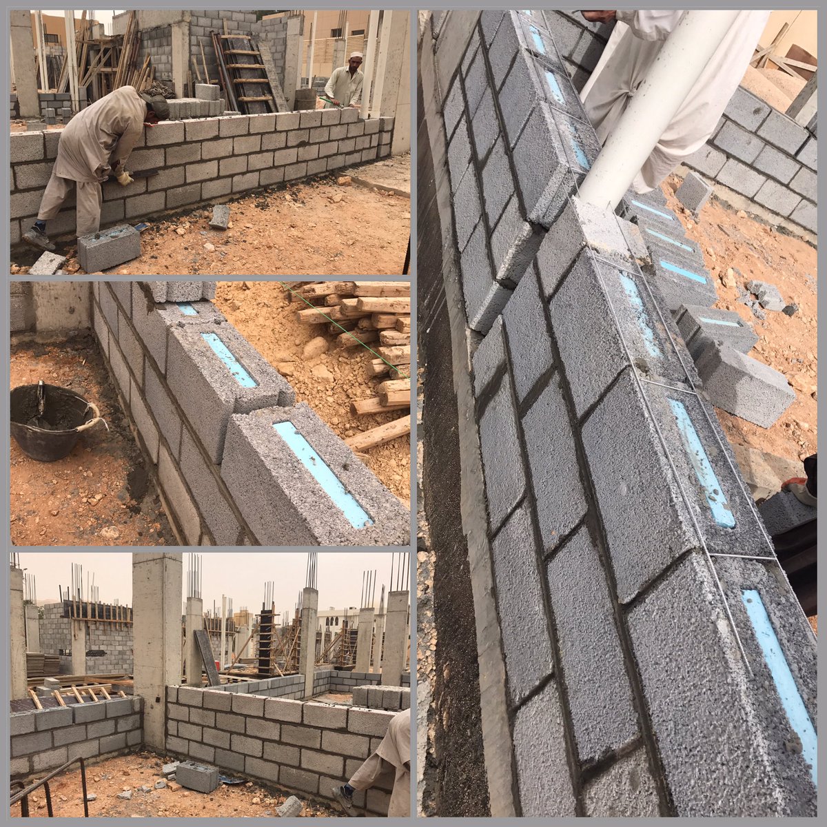 Hemamsa's tweet photo. اعمال المباني بالبلوك العازل باحد مشاريعنا #الرياض #عمارة #تطوير #سكني https://t.co/h6Ei0gR6xM