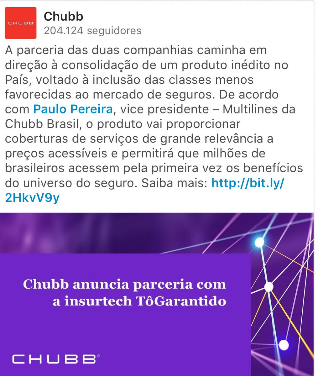 Chubb e TôGarantido, uma parceria de sucesso pra aumentar a penetração de seguros no Brasil através dos canais digitais!