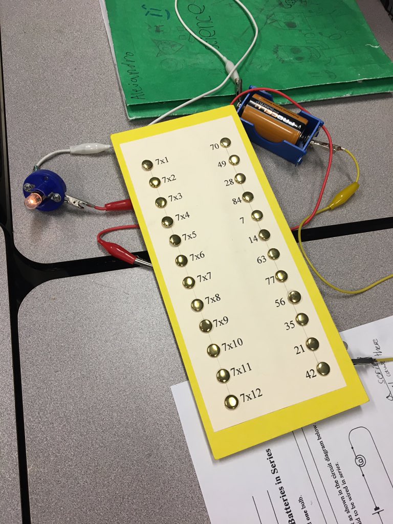 srta_perri's tweet photo. Today, 5C created series circuits in science class and also tested their math knowledge! #ECSDfaithinspires #FLGpride https://t.co/mGHFHUeZ01