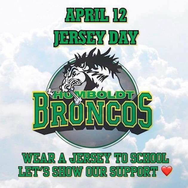 We are all Humboldt. Show your support and wear a jersey to school tomorrow. #humboldtstrong <a href="/tdsb/">Toronto District School Board</a> <a href="/HPE_TDSB/">HPE TDSB</a> <a href="/TDSSAA_TDSB/">TDSSAA Athletics</a> <a href="/WHCIguidance/">West Hill Guidance</a> <a href="/WestHillLibrary/">West Hill Library</a> <a href="/_WHAC/">WHAC</a>