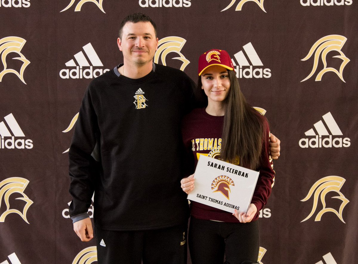 PCSportsUpdates's tweet photo. Signing day at PC. Sarah Scerbak, Basketball. @CoachPekarsky #prideandcommitment https://t.co/0RyeBa56Qc