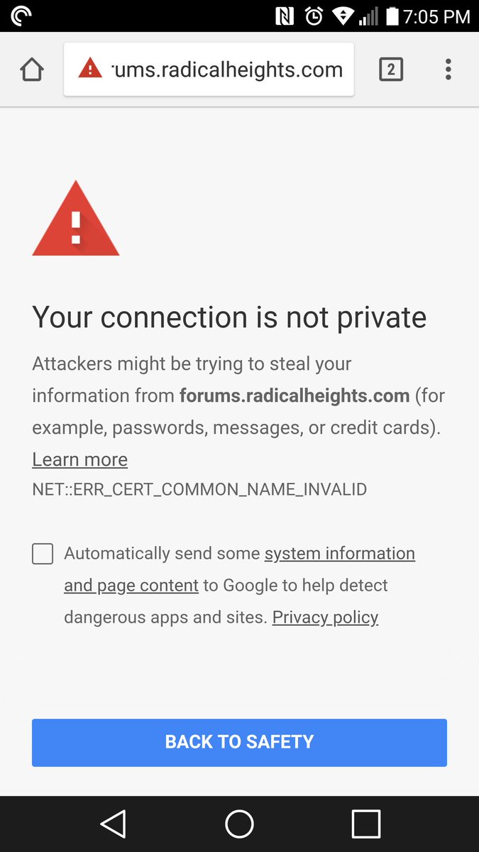 drewblix's tweet photo. @Radical_Heights yo, liking the game so far but y'all need to install an SSL cert quick!  Lax security is a real bad look these days https://t.co/FM0BDG0EV2