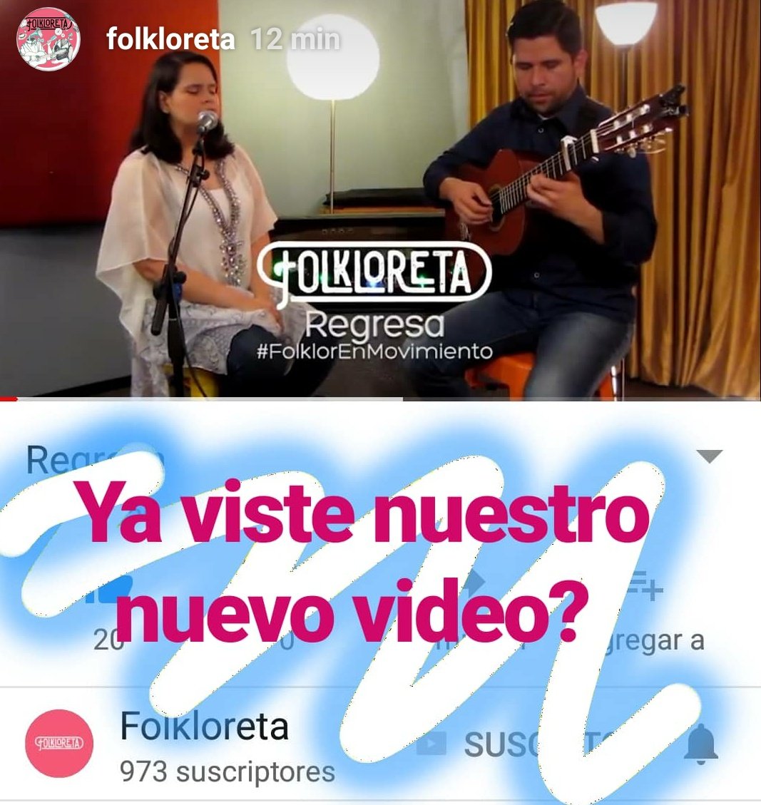 Folkloreta's tweet photo. Ya viste nuestro nuevo video?
https://t.co/3HO967ZMbh
#Folkloreta #Regresa https://t.co/UA223mY1k9