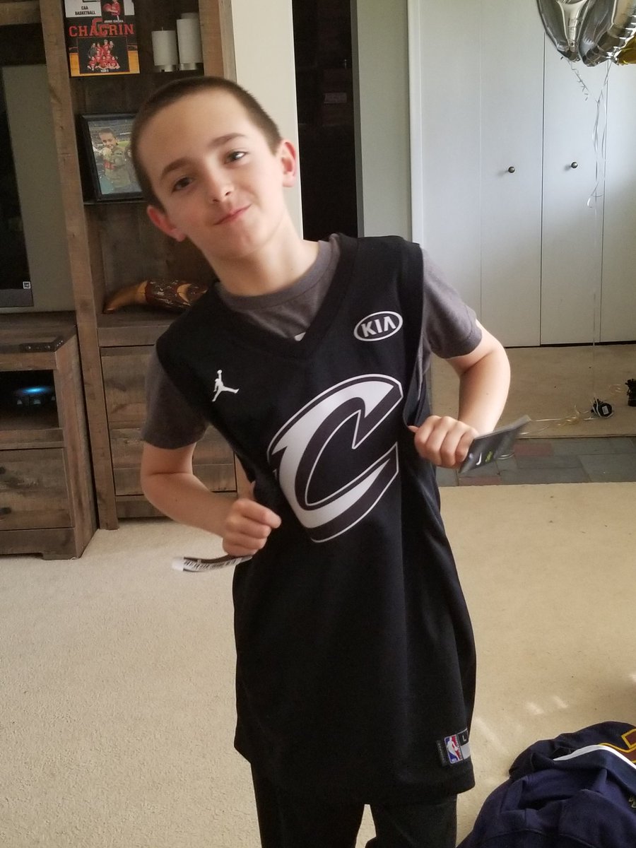 KTenebria's tweet photo. #FSOCAVS1. Let's go Cavs!!!! My son is there for his 10th birthday!! https://t.co/RGJols3vbb