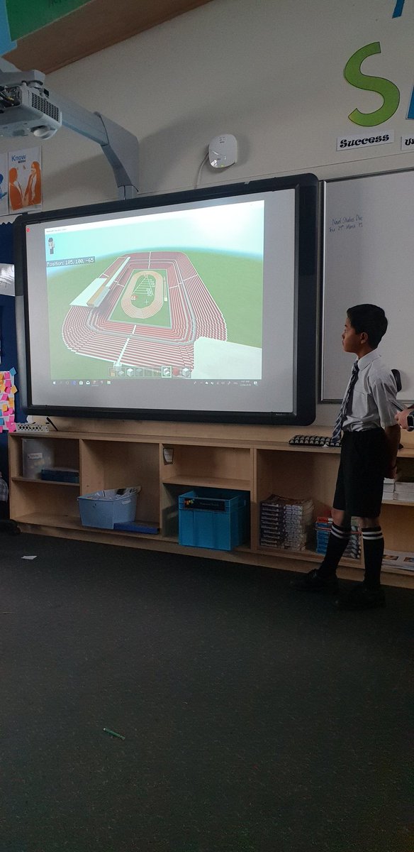 biddles88's tweet photo. Some awesome use of #minecraftedu building stadiums inspired by the #CommonwealthGames2018. Children also had the option of 2d and 3d models to represent their designs https://t.co/3j921o1X5o
