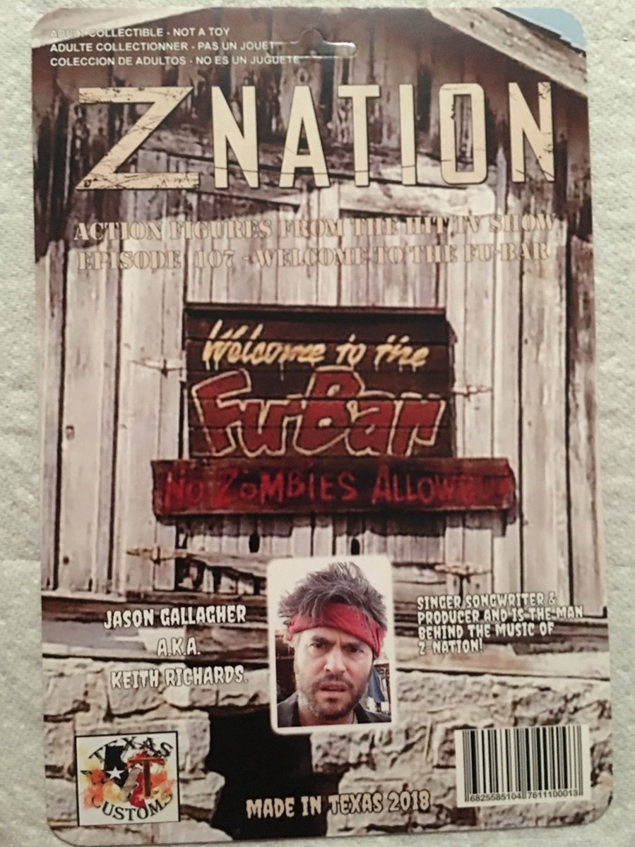 Tbag013's tweet photo. Here’s the next Z-Nation Action Figure! Mr Jason Gallagher aka Keith Richards, the man behind the music! With guitar! Enjoy, Cheers! #JasonGallagher @leroyjustice @theasylumcc #TeXasTCustoms #Tbag013 #WelcometotheFuBar #customactionfigures #ZNation @znation #zombiefigures https://t.co/qi3bsmhjHz