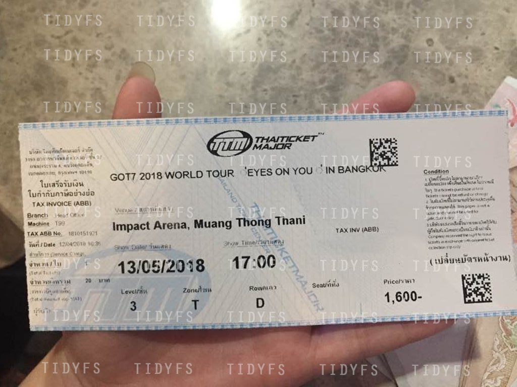Tidyfs's tweet photo. [[ แจก ]] บัตร 1,600 รอบวันอาทิตย์ สุ่มจากรีทวิตค่ะ 🤘 #EYESONYOUINBKK #GOT7WorldTour2018inbkk #GOT7WorldTour2018InBangkok https://t.co/XPBD24XcKg