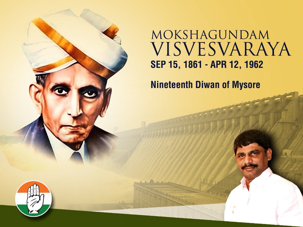 My salute to the acclaimed Indian Engineer, statesman and the 19th Diwan of Mysore; Sir M Visvesvaraya on his death anniversary. #SirMVisvesvaraya