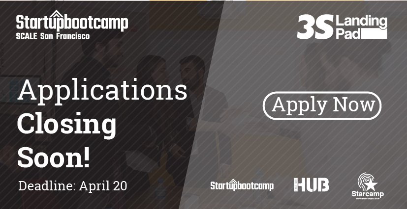 3SLandingPad's tweet photo. Counting down from 8! SBC Scale San Francisco Program 3S Landing Pad is offering an exclusive scale program with a financial support, an extensive network of mentors &amp; investors and 6 months in #SanFrancisco! Apply now! https://t.co/4PA00xs33U  @StarCampSV #blitzscaling https://t.co/QvKgM0O8Fc
