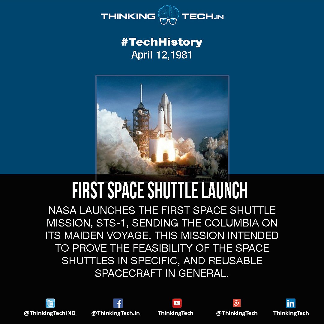 ThinkingTechIND's tweet photo. #TechHistory | April 12th
@Nasa launches the first space #shuttlemission

#nasa #nasascientist #Columbia #maidenvoyage #spacecraft
#HIStory2 #historynews #historyoftheday #april12th #April12 #Techhistory #tech #technews #technology #OnThisDay #techno #TechTrends #ThinkingTechIND https://t.co/f5x3wdMV26