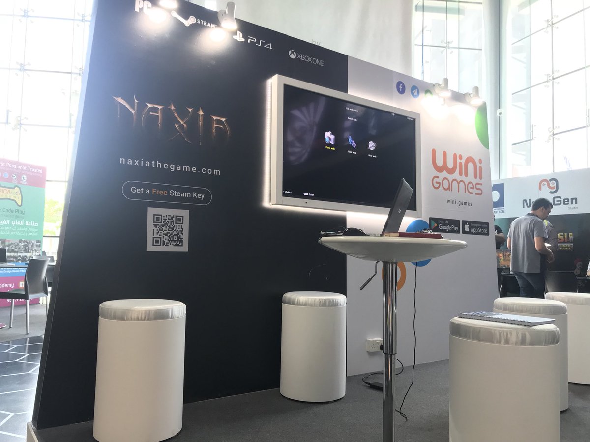 naxiagame's tweet photo. Right now at @DGCGAMESDUBAI 
#Pay us a #visit at @infinite8studio, if you were #around #Hub_Zero.
#dubai #dgc #dgcgames #dgcgamesdubai #gamexpo #expo #ps4 #XboxOne #madewithunity #unity3d #gamedev #rpg #steam #naxia #videogame #upcoming #rt #PCGaming https://t.co/4eLMoXz0iS